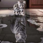 Diamond PaintingKätzchen Tabby Unerschrockene Reflexion Stolzer Tiger