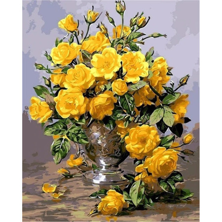 Diamond Painting  - Gelbe Blume Bouquet