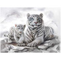 Diamond Painting 5D Tiger und weißes Baby