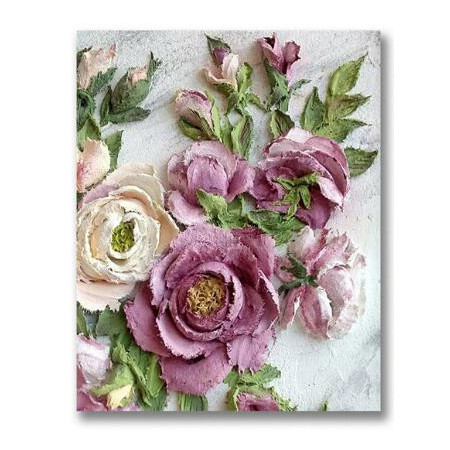 Diamond Painting Rosa Blumen und Monika Pivoine
