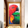 Diamond Painting 3D-rot-grüne Papageien
