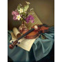 Diamond Painting Violine mit kleinem Vogel