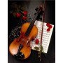 Diamond Painting Rote Rosen Violine