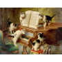 Diamond Painting Klavier mit Katzen