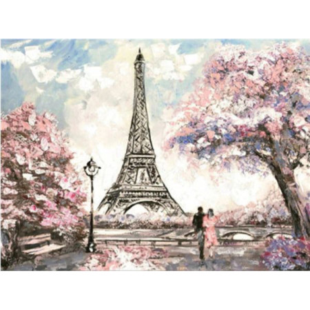 Broderie Diamant - Paysage De Rue Paris Tour Eiffel