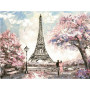 Broderie Diamant - Paysage De Rue Paris Tour Eiffel