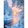 Diamond Painting Winterlandschaftssonnenuntergang