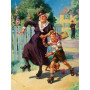 Diamond Painting - Grands-Parents und Petits-Enfants mit Patins A Roulette