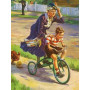 Diamond Painting Grands-Parents und Petits-Enfants A Vélo