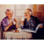 Diamond Painting - Couple gé Prend Le Café