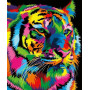 Diamond Painting Farbiger Tiger