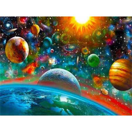 Diamond Painting Planetenlandschaft Serie J