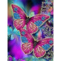 Diamond Painting Blumen und Papier 3D Farbe B