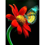 Diamond Painting  – Blumen und Schmetterling, Farbe 3D N