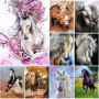 Portrait Diamond Painting Fluid Horse Lebendige Farben