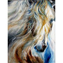 Portrait Diamond Painting Fluid Horse Lebendige Farben