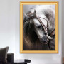 Majestätische Diamond Painting D'un Cheval im Winter