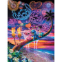 Diamond Painting  Hawaii-Party mit Stich – Disney-Feuerwerk