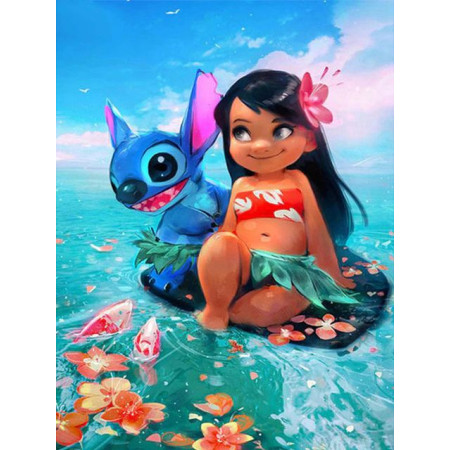 Lilo & Stitch Diamond Painting - Komplizen zwischen Freunden Disney