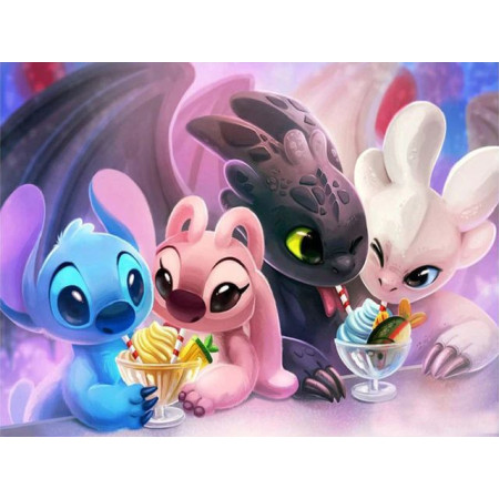 Diamond Painting Disney Taste - Stitch, Engel und Gefährten