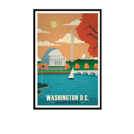 Diamond Painting Vintage Landschaft Washington