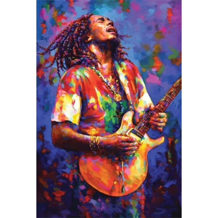 Diamond Painting Bob Marley Gitarrist