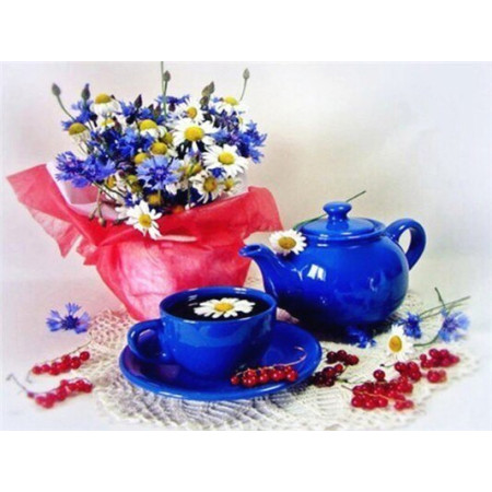 Diamond Painting - Blaue Tasse Tee