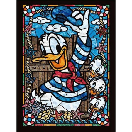 Diamond Painting Donald und Neffen“ – Disney-Buntglas „Mischievous Crazy“